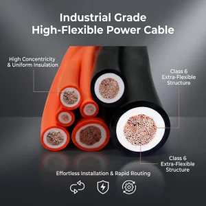 10-240mm2 Heavy Duty Welding Machine Lead EV Automotive Battery Connection Cable for Solar Energy Storage System