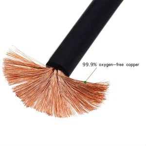 16mm 25mm 50mm 75mm Flexible Welding Copper Cable PVC 600V Black Oil Resistant Stranded Battery Power Cables