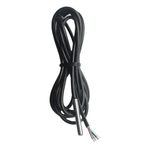 1m DS28EA00 Temperature Sensor with Stainless Steel Probe High Accuracy PVC Cable Welding Mounting Black