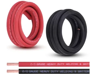 2/0 Gauge Battery Cable 0 AWG Pure Copper Wire Welding Cable for Automotive Battery Solar Marine and Generator