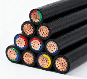 25-70mm Rubber Flexible Cable 300/500V IP67 Rated Copper Conductor Multi-color Sheath for Industrial Use