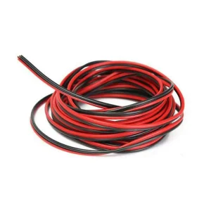 30 26 24AWG Flat Ribbon Flexible Electric Wire 20AWG 2 Pin Core Copper Silicone Cables with PVC Insulation Red Black Neon Lamp