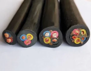 4cores Flexible Cable Copper Power Cable 1.5mm, 2.5mm, 4mm, 6mm 16mm 25mm 35mm 50mm 6awg 10awg 2awg 0awg H07RN-F H05RN-F YC YZW
