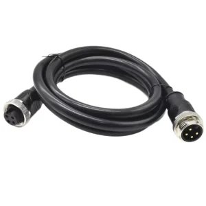 7/8 DIN 4-Pin Power 10A DC Brass Gold Plated IP67 Waterproof Electrical PVC Circular Cable Wiring Harness Industrial Male/Female