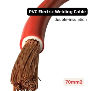 70mm Double Sheath Welding Cable Flexible Rubber Copper Welding Torch Cable Heavy Duty Welding Lead Wire