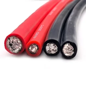 8 6 4 2 Gauge 2 AWG 4 AWG Welding Battery Tinned Copper Flexible Silicone Cable Wire Car Inverter RV Solar