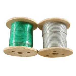 AISI 304 316 PVC Coated Stainless Steel Wire Rope Steel Coils Cable 7×7 6×36 1*19 Nylon Coated for Lifting Manufacturing