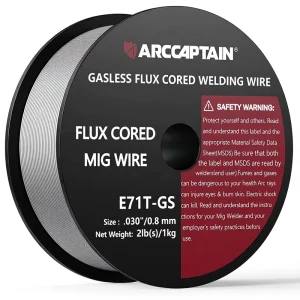 ARCCAPTAIN Flux Core Welding Wire .030 E71T-GS 2-Pound Spool Gasless Carbon Steel Compatible for Forney Harbor