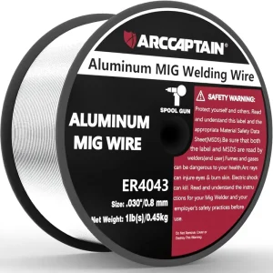 ARCCAPTAIN Silicon Aluminum ER4043 .030″ 1 Pound MIG Welding Wire