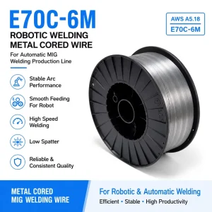AWS A5.18 E70C 6M Metal Cored Welding Wire Carbon Steel MIG for General Fabrication OEM ODM 1.2mm Diameter