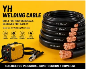 Arc Welding Cable H01N2-D YH 16-70mm² Copper Rubber IEC Certified Heat Resistant Flexible Flame Retardant for Welding