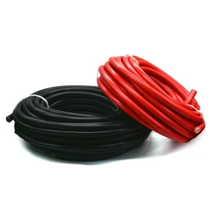 Automotive 2 AWG DC Power Cable Flexible PVC Stranded Copper Conductor Red Black Colors Welding Cable