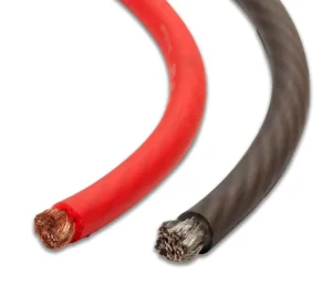 Battery Power Frosted Transparent 1/0 2/0 Flexible Welding Copper Cable PVC Sheath 600V Oil Resistant