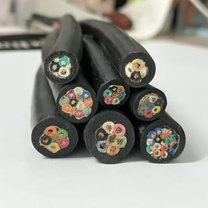 Black PVC RVV Power Cable with 2/3/4/5 Cores Copper Wires Corrosion Resistant Industrial Use