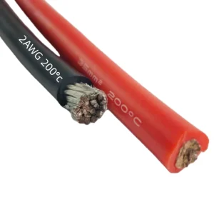 CE RoHs OEM Super Flexible 2 AWG 35mm² Silicone Cable 200°C Heat Resistant Tinned Copper Wire Battery for EV Solar & Inverter