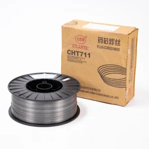 CHT711 AWS E71t1c Mig Welded Wires Customizable Flux Cored Steel Carbon Welding Wire 1.2mm Diameter