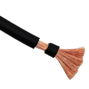 Custom Length Single Core Black Copper Core Welding Machine Cable Conductor Black Rubber Sheath Welding Cable