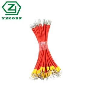 Custom PVC Insulation U/V/Y Fork Cable Forklift Spade Crimp Ground Lead Electrical Terminal Lug Wire Harness Assembly