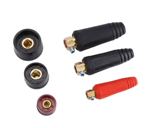 DKJ Universal Fast Welding Socket Plug Set 10-25 Copper Core Heat Resistant Rubber Shell for MIG TIG Stick Welders
