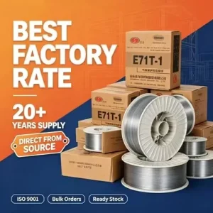 E71T 1C AWS A5.20 Carbon Steel Flux Cored MIG Welding Wire 0.8mm .030″ 15kg for Offshore Platform Marine