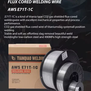 E71T 1C Flux Cored Welding Wire 1.2mm Gas Shielded Carbon Steel MIG Wire for Shipbuilding & Chemical Equipment AWS A5.20