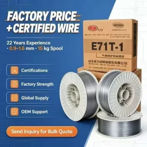 E71T 1C Flux Cored Wire 1.2mm 1.6mm 15kg AWS CO2 Gas Shielded Flux Core Factory Direct China CCS Shipbuilding