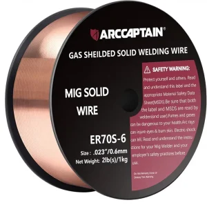 ER70S 6 Carbon Steel MIG Welding Wire 0.023″ Diameter 2 Lbs 1 kg Low Splatter Compatible
