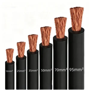 Electric Welding Cable with High Strength Rubber Sheath Copper Conductor Rubber Insulation for Welding Machine Cable