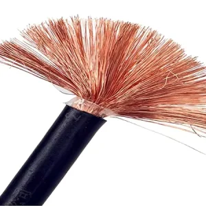 Electric Welding Machine Cable Copper Conductor Rubber Insulation 16mm 25mm 35mm 75mm Low Voltage Flexible Welding Cable