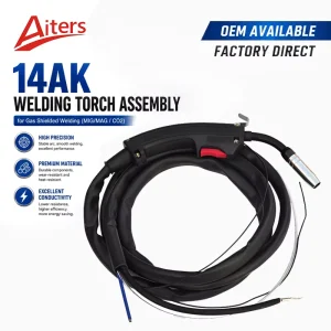 European Welding Torch with 2M Cable 14AK MIG MAG Euro Welding Torch Air Cooling Tools MB14AK
