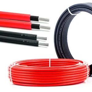 Factory Industrial Custom EN H1Z2Z2 K Copper 6mm2 Photovoltaic Solar XLPO Sheath Electric Wire AC 1000V DC 1500V