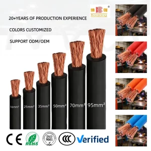 Factory Price H01n2-D Flexible Rubber Insulated 1/0 2/0 3/0 4/0 AWG 16mm 25mm2 35mm 35mm2 50mm2 70mm Copper Welding Cable