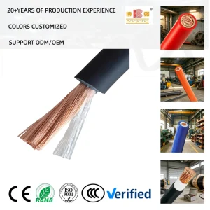 Flexible 1 0 Copper Welding Cable 16mm2 240mm² Rubber Insulated 450 750V for Construction Power Cables