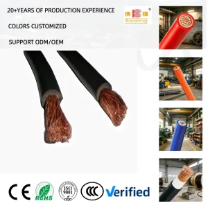 Flexible 1 0 Copper Welding Cable 16mm2 Rubber Insulated 450 750v for Construction Power Cables with CE Certification