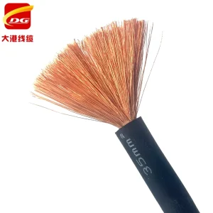 Flexible Rubber Welding Wires 10 16 25 35 50 70 95 120 150Mm2 Copper Electric 1/0 2/0 4/0 Power Welding Cable