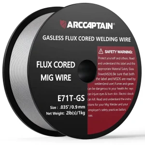 Flux Core MIG Welding Wire 0.9mm 035 E71T-GS Gasless Mild Carbon Steel 2-Pound Spool for for for Forney Harbor