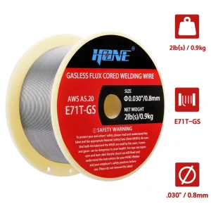 Gasless AWS E71T GS 0.8 0.9 1.0mm MIG Wire Low Splatter ABS Plastic Spool Customized OEM Match for MIG Welding