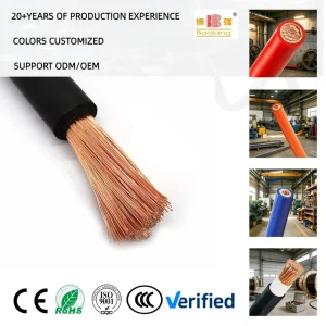 H01N2-D Model 50mm Stranded Oxygen-free Copper Rubber Insulated Flexible Welding Cable 450/750V 70C Max Temp Custom