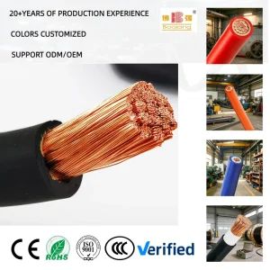H01N2 D YH American Style Black Rubber Low Voltage Welding Cable 1/0-4/0 Gauge AWG Copper Industrial Stranded Custom