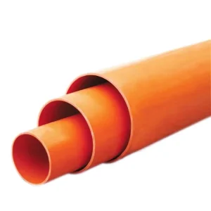 High Quality Standard Customized Sizes Underground Orange Electrical Cable Protection CPVC Pipe 50 Years Lifespan Corrosion