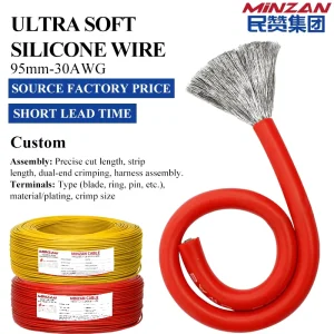 High Temperature Wire Cable Silicone Wire 10 AWG 8AWG 6AWG 4AWG 2AWG Cable Silicone Copper Wire for Car Battery Motor