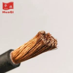 Huaqi 25mm2 Welding Cable Rubber Insulated 10mm 35mm 50mm 70mm 95mm Electric Copper Wire 300A Rated Power Cable