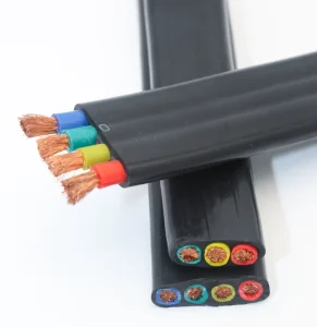 JHSB Copper Flexible Flat Rubber Cable 3x25mm 3x35mm Waterproof 450V Tensile Resistance Low Voltage 16A Submersible