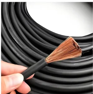 Low voltage Copper Flexible Rubber Insulated Welding Cable 0.6/1kv Rated Voltage 70C for Welding Machines 50mm Diameter