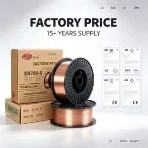 MIG Welding Wire ER70S-6 AWS A.5.18 CO2 Gas Shielded 0.8mm 1.2mm 15kg Precision Layer Wound SG2 China Factory Direct Container