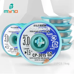 Myto GOOT Desoldering Wick With Braided Copper Wire 10 Rolls CP 3015 for PCB Repair