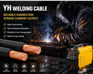 OEM Durable Rubber Welding Cable YH H01N2 D 25-150mm² Copper IEC CCC Certified Waterproof UV Resistant for Outdoor Welding Work