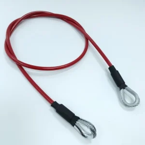 OEM&ODM Order Galvanized Steel PVC Coated Lanyard Loop Ring Lanyard Loop Wire Rope Lanyard Cable