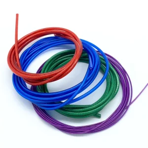 (PVC)1.5/2, 7X7 304 Stainless Steel Wire Rope with PVC Coating Softer Fishing Coated Cable Clothesline Traction Rope