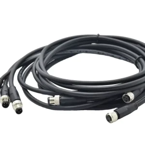 Power Cable Sensor M8 Connector 3 Pin Welding Cable Molding Straight Industrial Male Female Plug IP67 Waterproof Connector